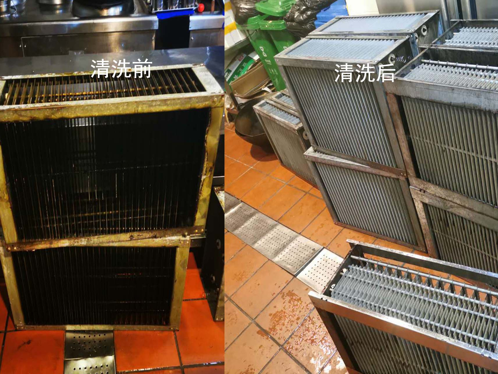 净化器清洗对比图